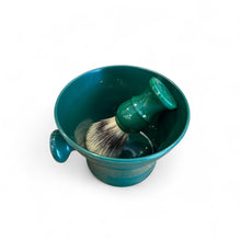 Load image into Gallery viewer, Durable Shave Mug w/Boar Brush- Forest Green