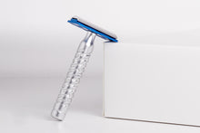 Load image into Gallery viewer, The Goodfellas' Smile- Styletto Blue Aluminum Safety Razor