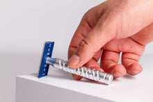 Load image into Gallery viewer, The Goodfellas' Smile- Styletto Blue Aluminum Safety Razor