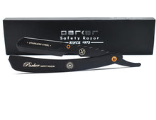 Load image into Gallery viewer, Parker SRXBLK Stainless Steel Shavette