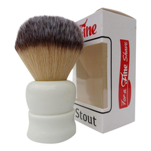 Load image into Gallery viewer, Fine &#39;Stout&#39; 24mm Shaving Brush- White
