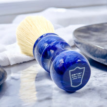 Load image into Gallery viewer, Parker BLBO2 Deluxe Iridescent Blue Handle Boar Shaving Brush
