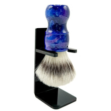 Load image into Gallery viewer, Parker BLSY2 Deluxe Iridescent Blue Handle Synthetic Shaving Brush
