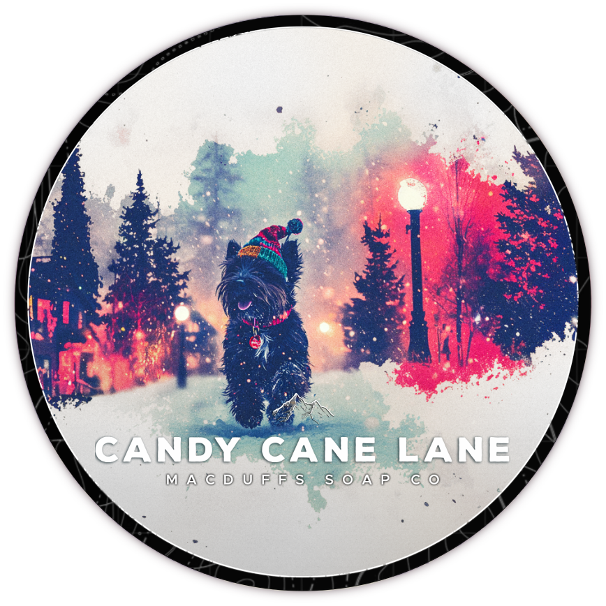 MacDuff's Soap Co.- Candy Cane Lane Shave Soap