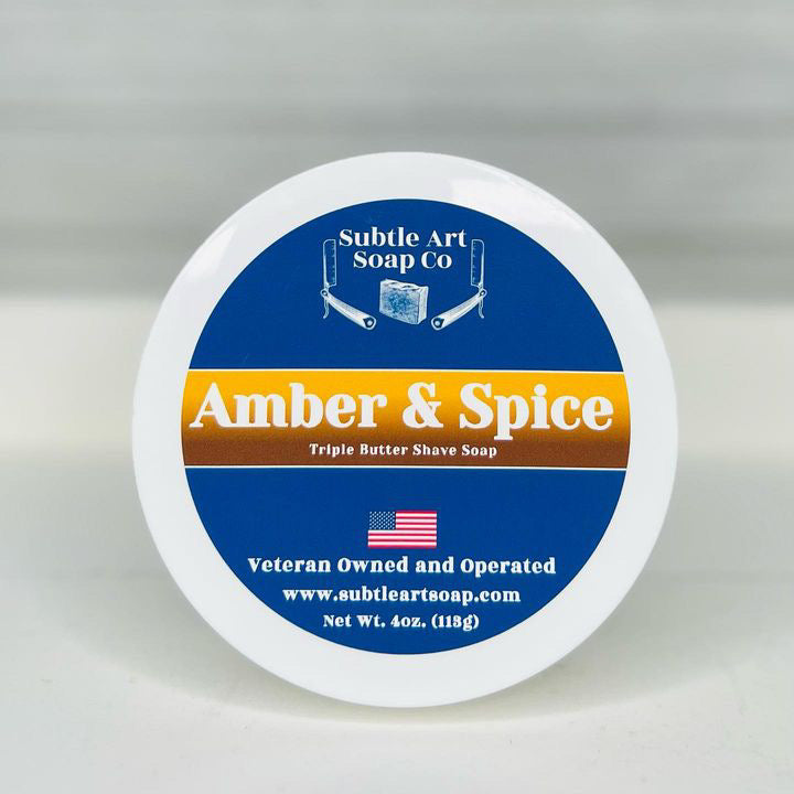 Subtle Art Soap Co.- Amber & Spice Triple Butter Shave Soap
