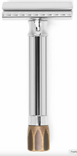 Load image into Gallery viewer, Merkur Progress Adjustable Razor with Antique Brass Knob
