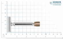 Load image into Gallery viewer, Merkur Progress Adjustable Razor with Antique Brass Knob
