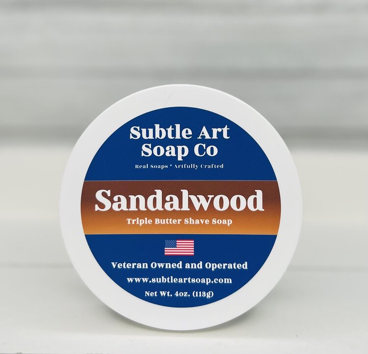 Subtle Art Soap Co.- Sandalwood Triple Butter Shave Soap
