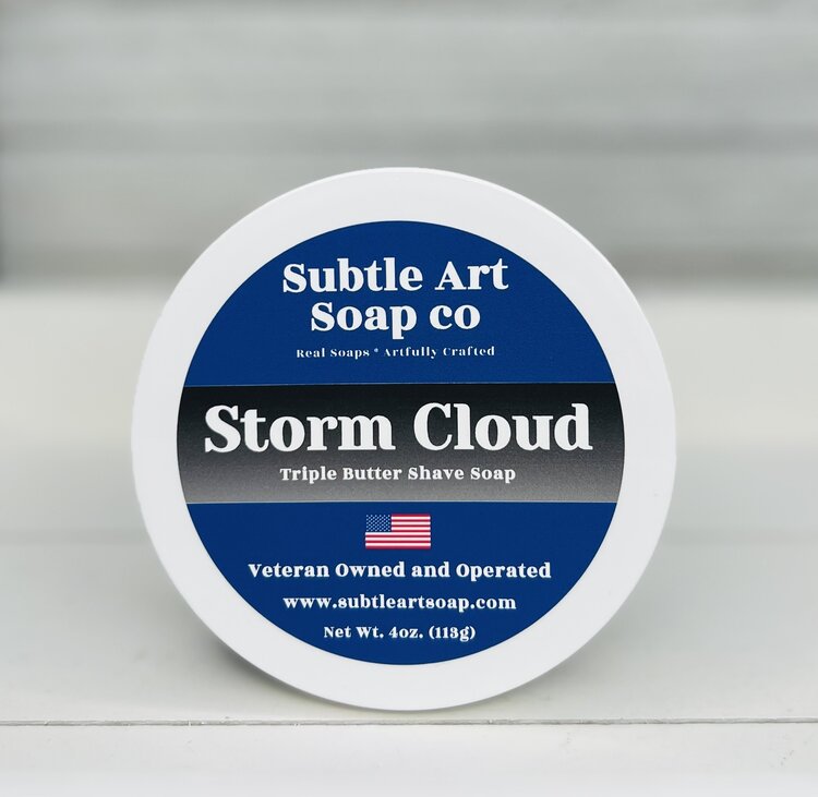 Subtle Art Soap Co.- Storm Cloud Triple Butter Shave Soap