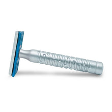 Load image into Gallery viewer, The Goodfellas&#39; Smile- Styletto Blue Aluminum Safety Razor
