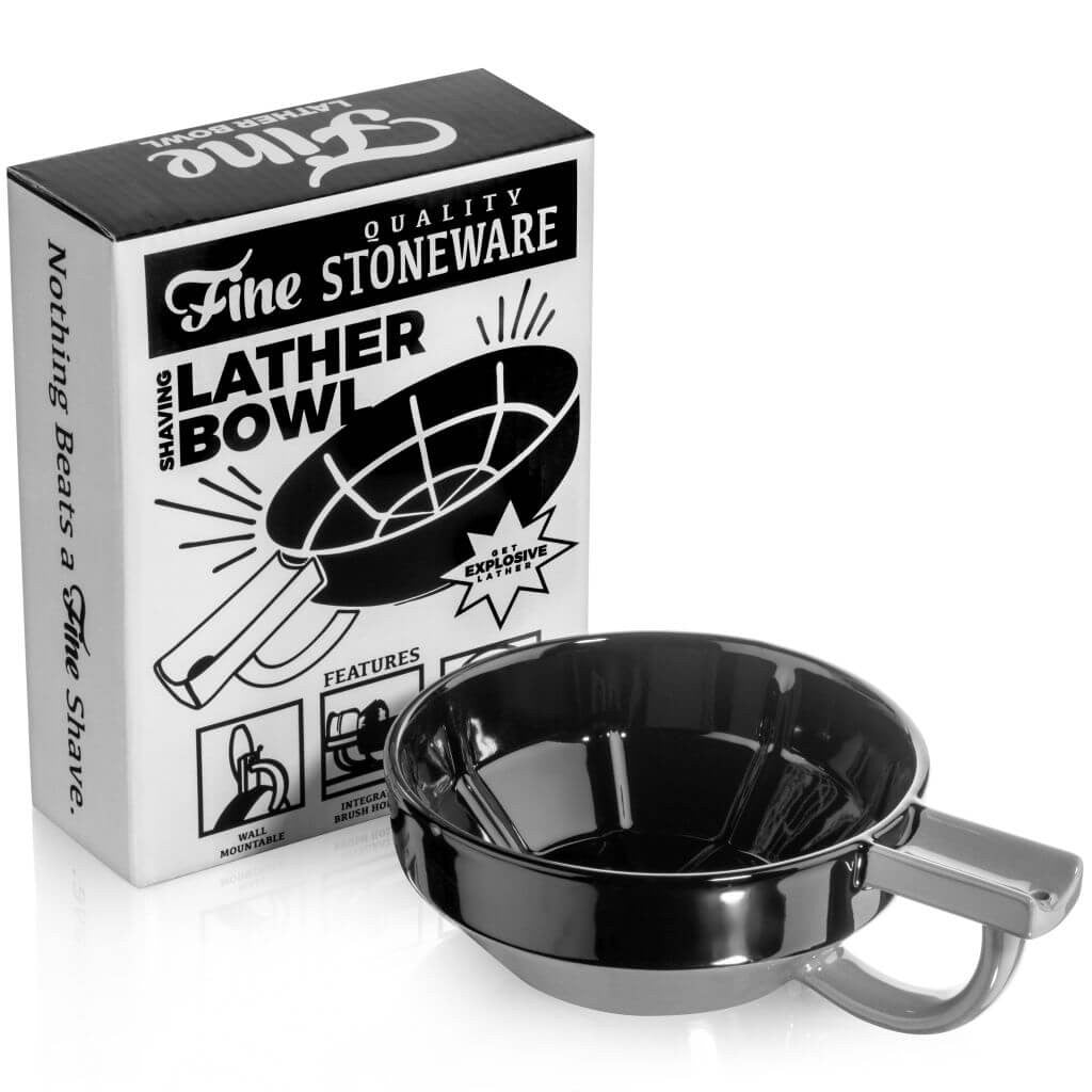 Fine Accoutrements Lather Bowl- Black & Gray