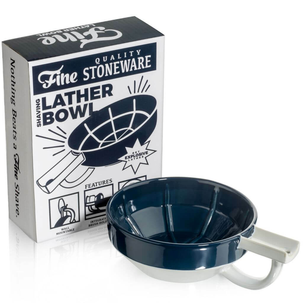 Fine Accoutrements Lather Bowl- Blue & White
