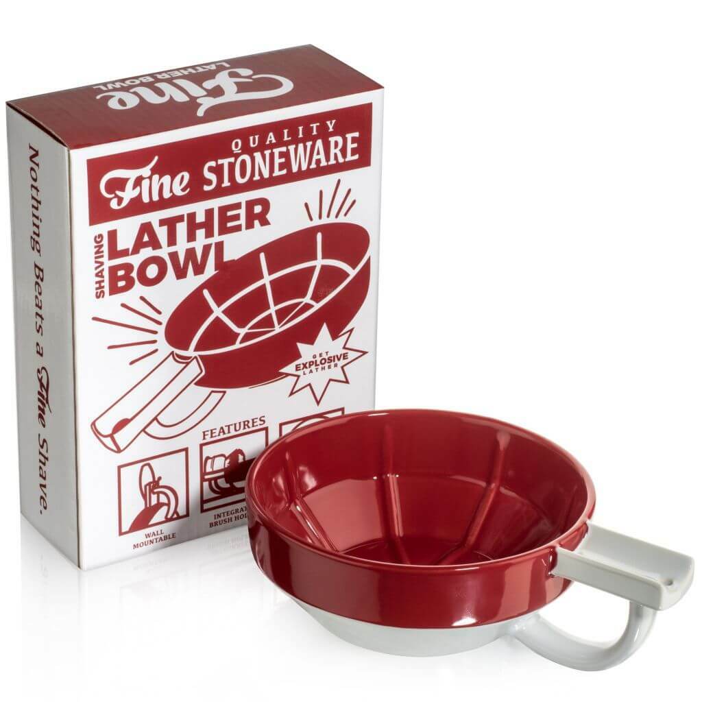 Fine Accoutrements Lather Bowl- Red & White