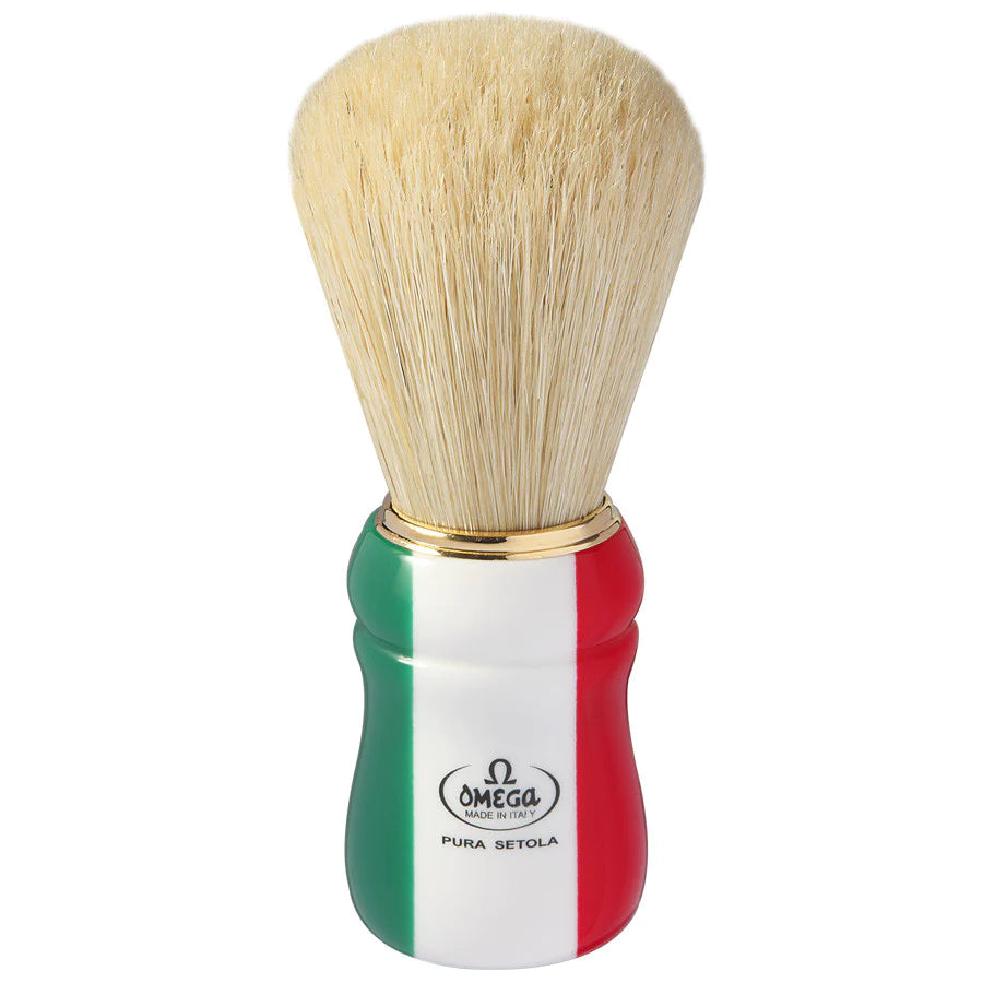 Omega- Italian Flag Pure Bristle Shaving Brush 21762
