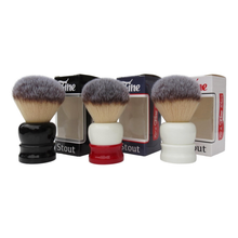 Load image into Gallery viewer, Fine &#39;Stout&#39; 24mm Shaving Brush- Red and White
