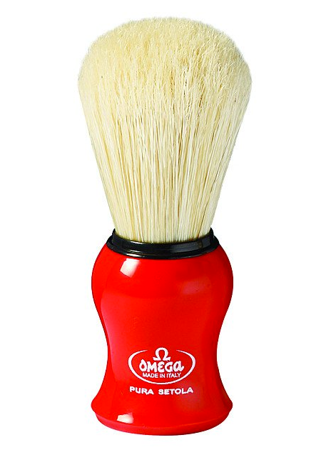 Omega 10065R Red Boar Bristle Shaving Brush
