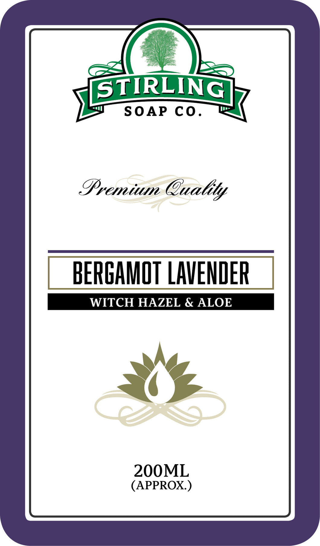 Stirling Soaps- Bergamot Lavender Witch Hazel and Aloe