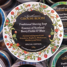Load image into Gallery viewer, The Gentleman&#39;s Groom Room- Berry Fields O&#39;Blair Shave Soap
