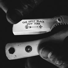 Load image into Gallery viewer, The Holy Black- Barbers Straight Razor: Bone Handle
