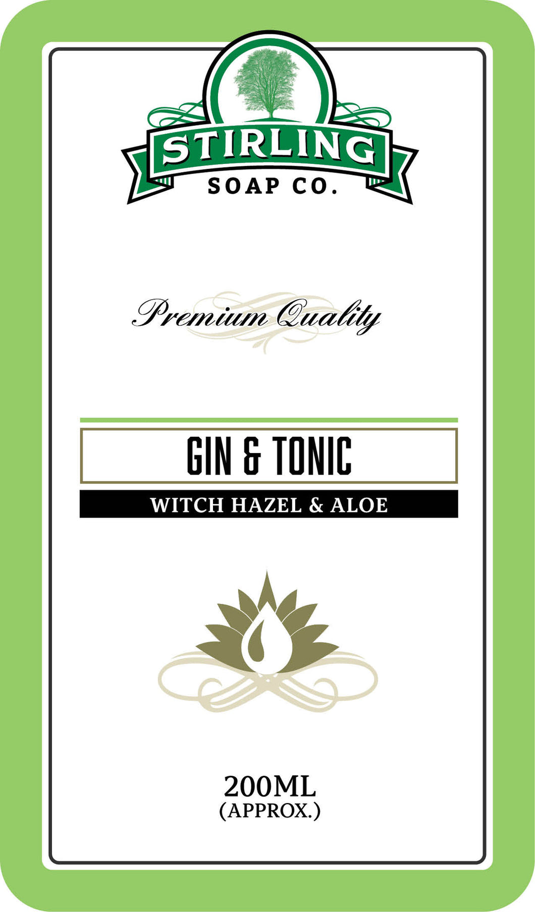 Stirling Soaps- Gin & Tonic Witch Hazel and Aloe