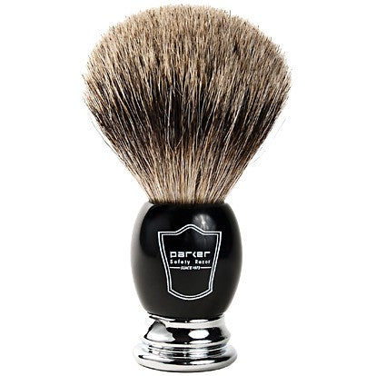 Parker BCPB Pure Badger Black Handle Shaving Brush