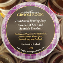 Load image into Gallery viewer, The Gentleman&#39;s Groom Room- Scottish Heather Shave Soap
